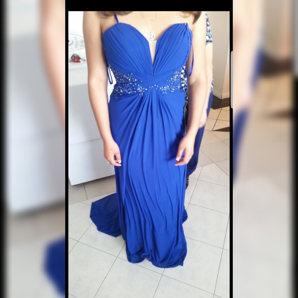 Royal blue evening dress